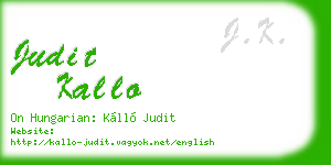 judit kallo business card